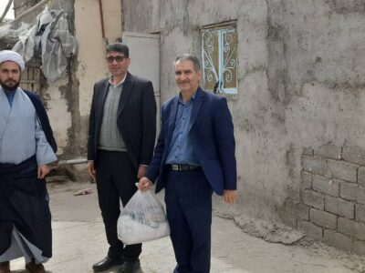 اهدای بسته های معیشتی به مددجویان کمیته امداد در قالب طرح مفتاح الجنه در روستاهای چاراویماق